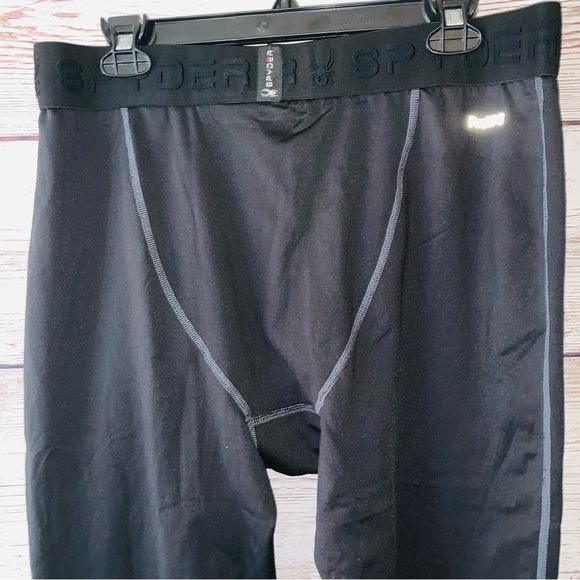 🔥 NWT Spyder Men’s Active ProWeb Leggings Base Layer Pants Compression Black - Picture 6 of 7